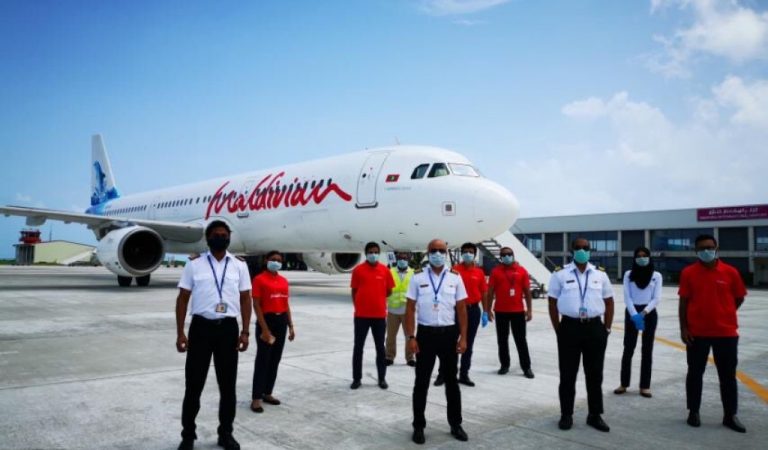 يستقبل مطار مافارو الدولي أول طائرة من طراز A321 Maldives